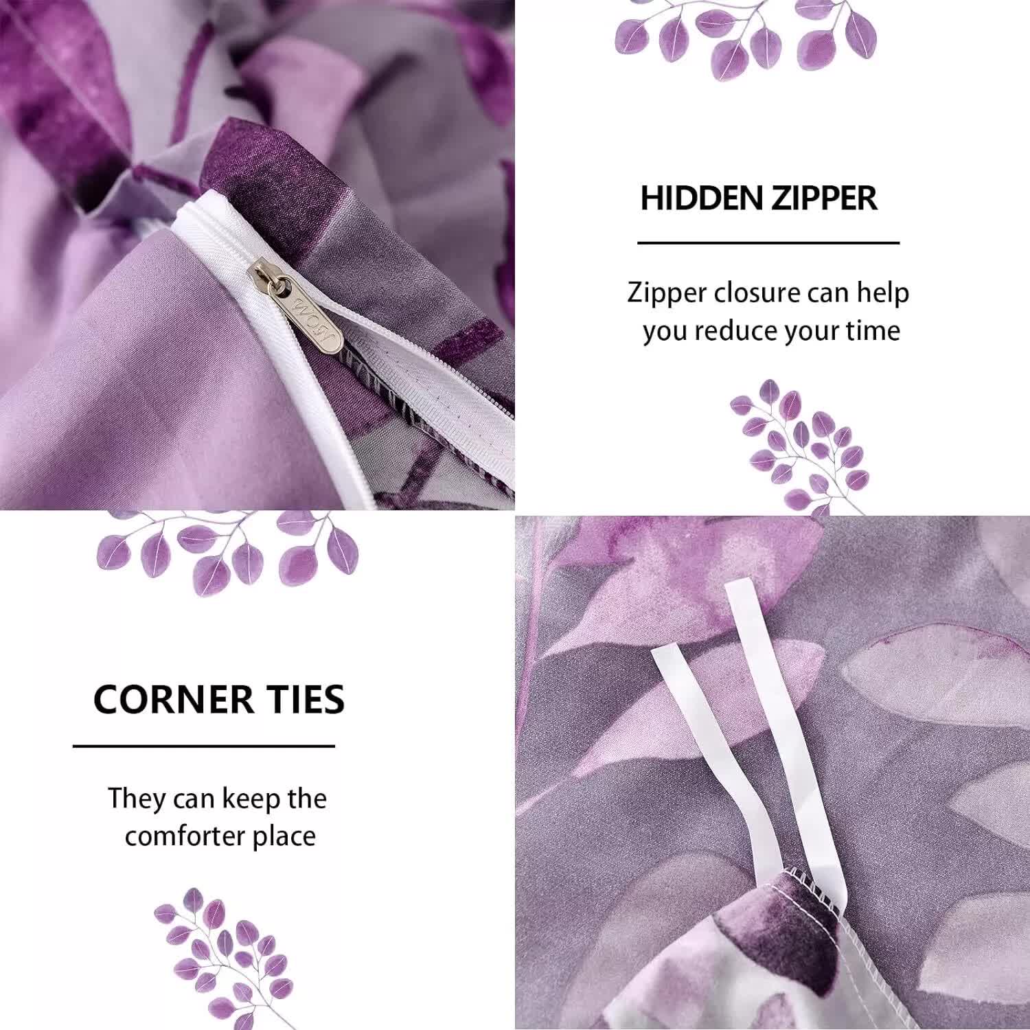 Soft Haven 3-Piece Duvet Cover Set - Long-Lasting Comfort-King — image 6