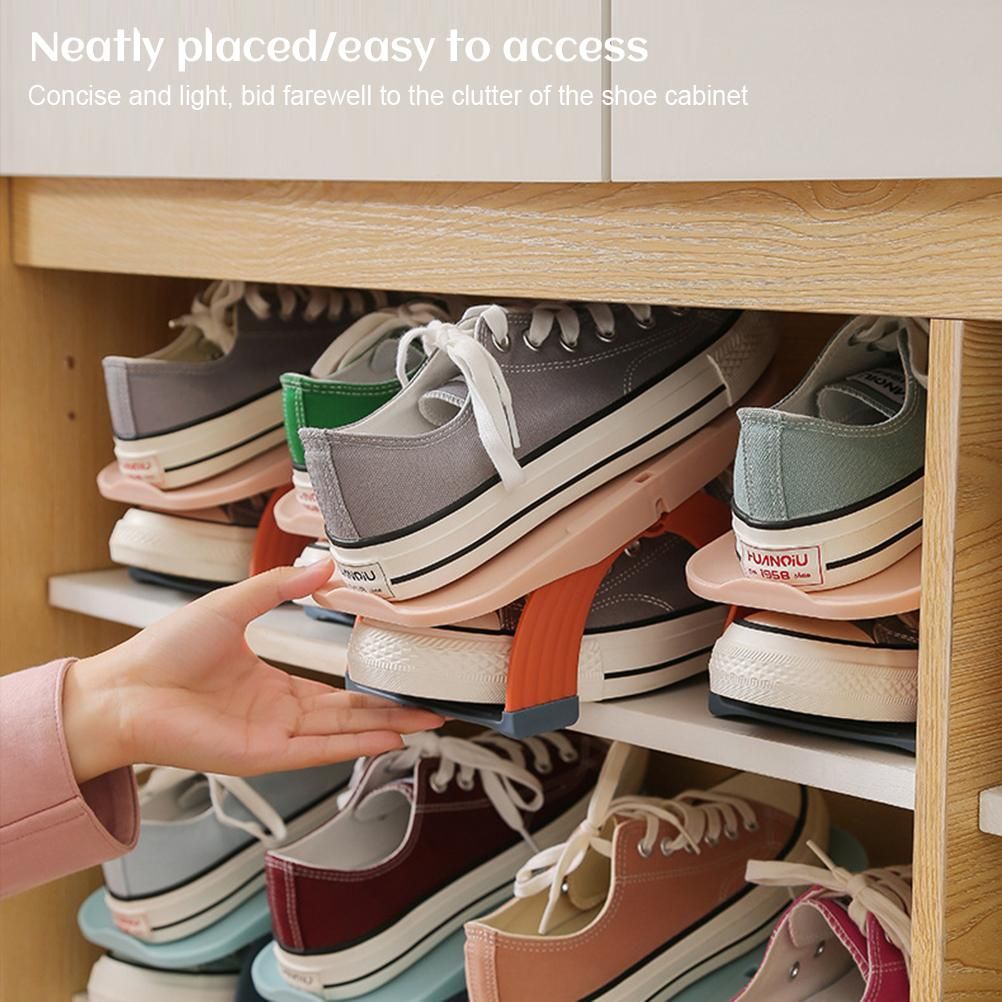 5pcs/set Adjustable Shoe Organizer Double Layer Shoe Stacker Space Saving Home Shoe Rack Holder โ image 5