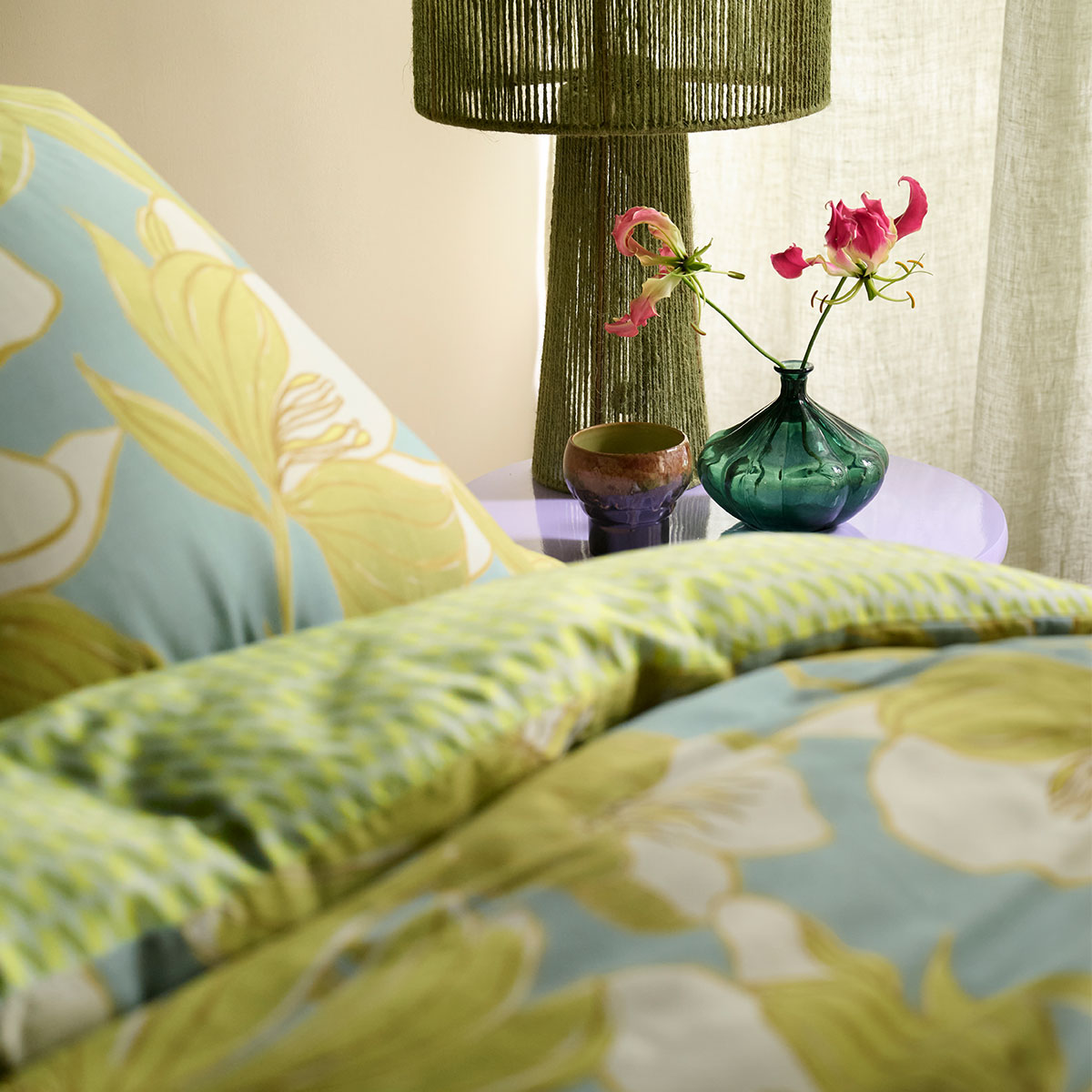 Oilily Melodi Green Cotton Floral Quilt Cover Set King โ image 5