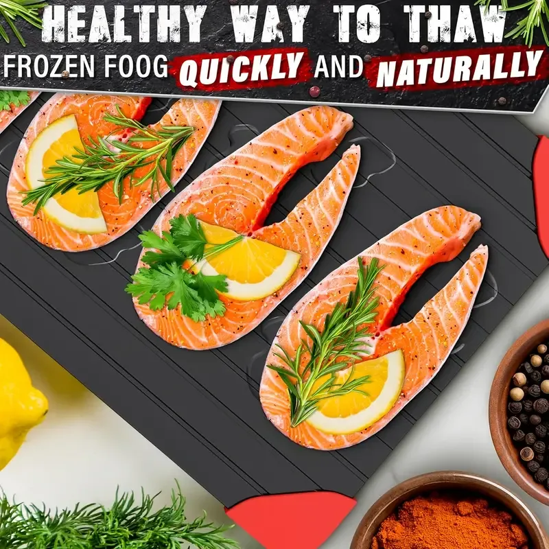 Aviation Aluminum Defrosting Plate | Rapid Physical Heat Conduction Defrosting, Non-Stick & Easy to Clean with Hanging Hole, Kitchen Time-Saving — image 6