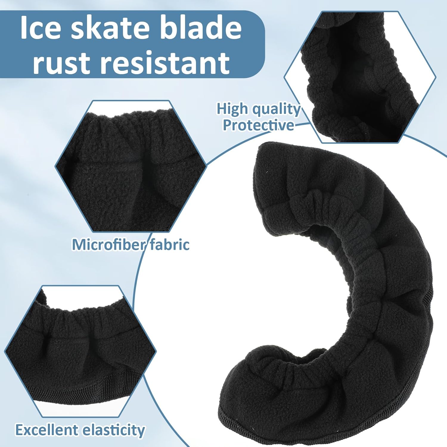 2 PCS Ice Skate Guards, Sports Blade Protector for Hockey Skates, Figure and Ice Skates Blade Covers for Toddler Kids Youth Adults-Men Women Boys Girls Skate โ image 2
