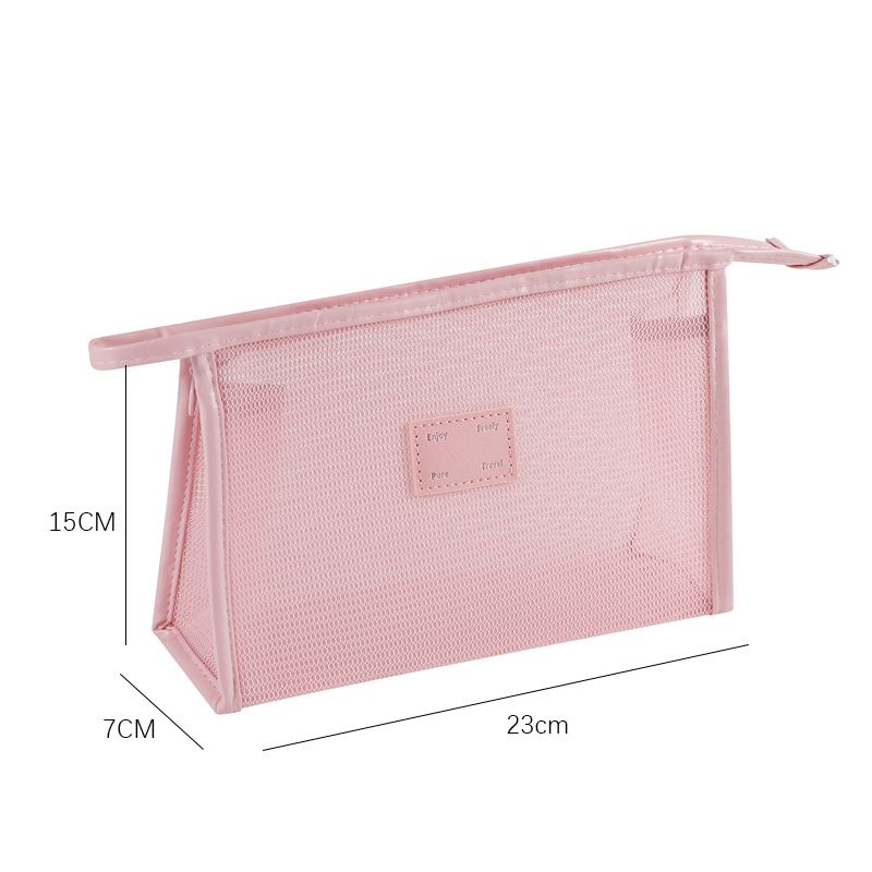 Mesh Breathable Makeup Bag 5-Pack Set - Travel Toiletry Organizer Kit with Triangle Octagonal Square Pillow Double Layer Designs - Cosmetic Storage Pouches โ image 2