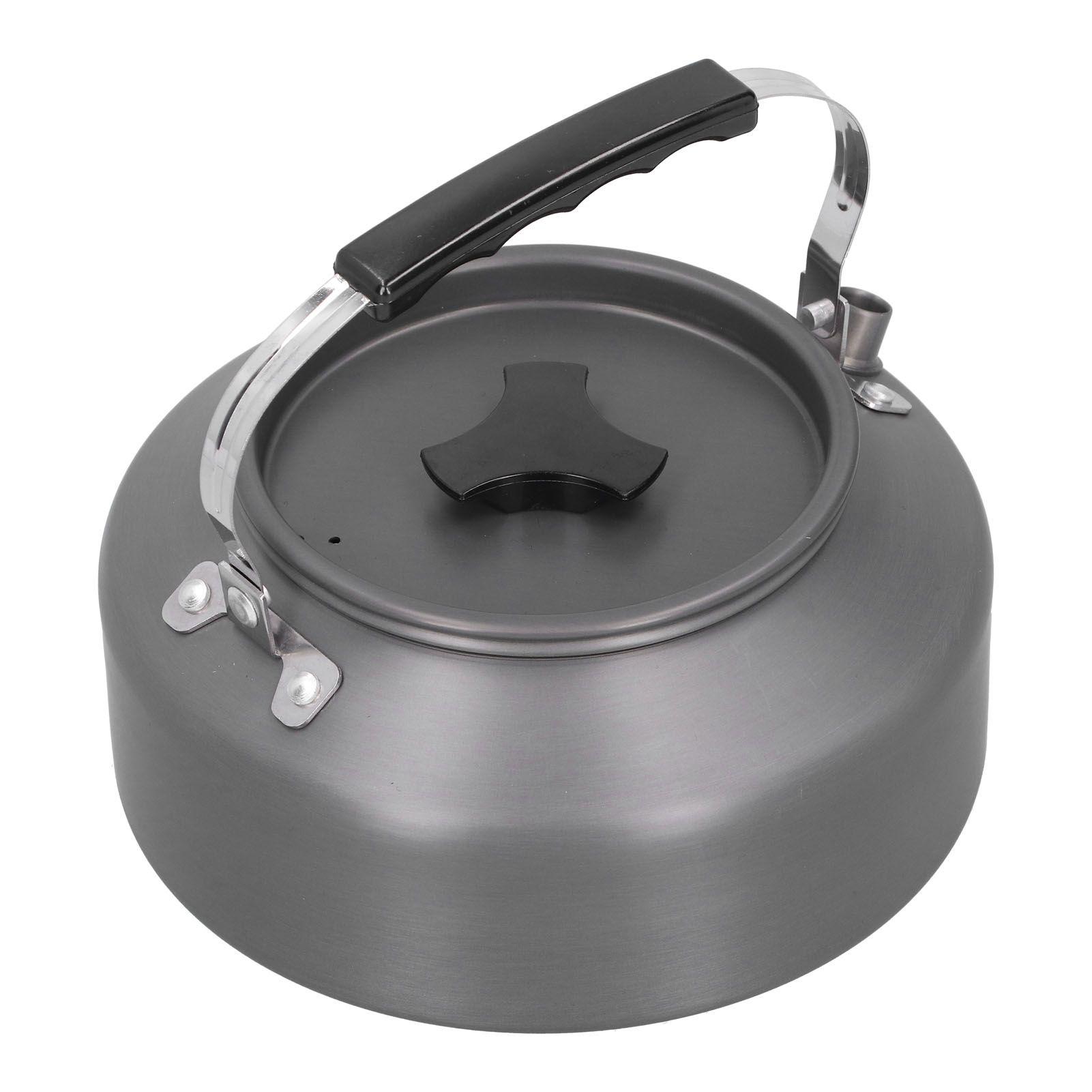 1.6L Portable Camping Coffee Tea Pot Outdoor Fishing Hiking Barbecue Kettle Pot (Black Handle) — image 4