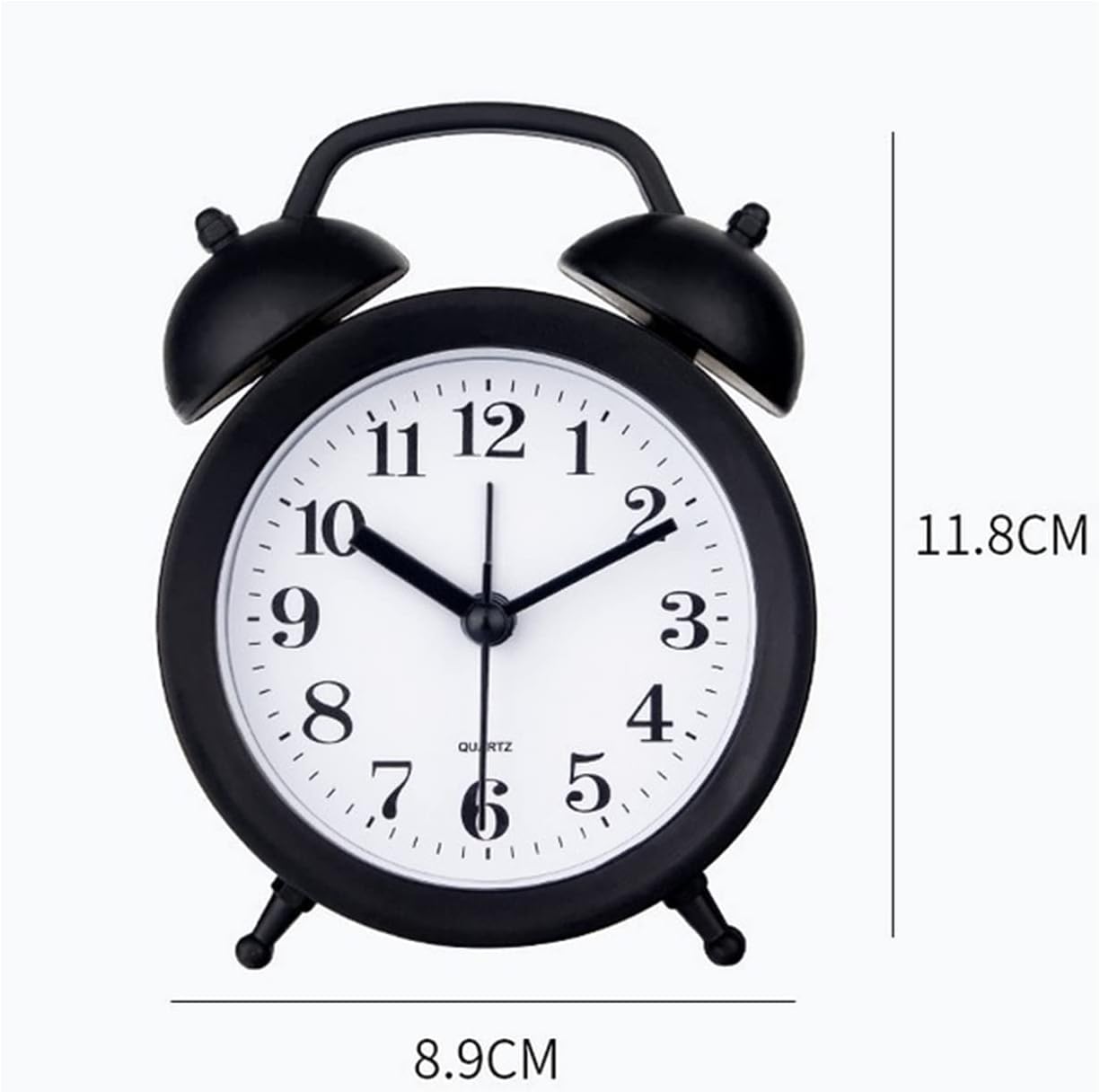 Children's Twin Bell Alarm Clock with Analogue Display, Battery Powered Bedside Clock for Bedroom, Study Desk and Gift Giving, Blue โ image 4