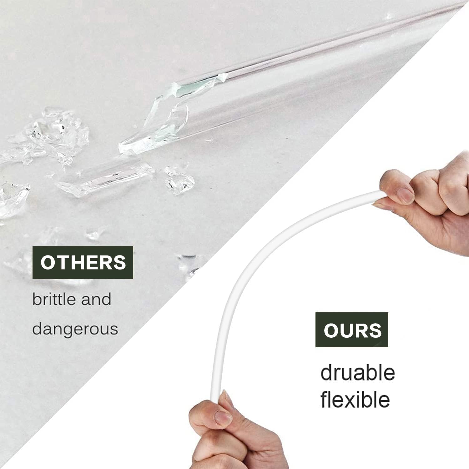 Replacement Straw Compatible with Stanley 40 oz Cup Tumbler, 6 Pack Straws Cleaning Brush for Adventure Travel Plastic Clear โ image 4