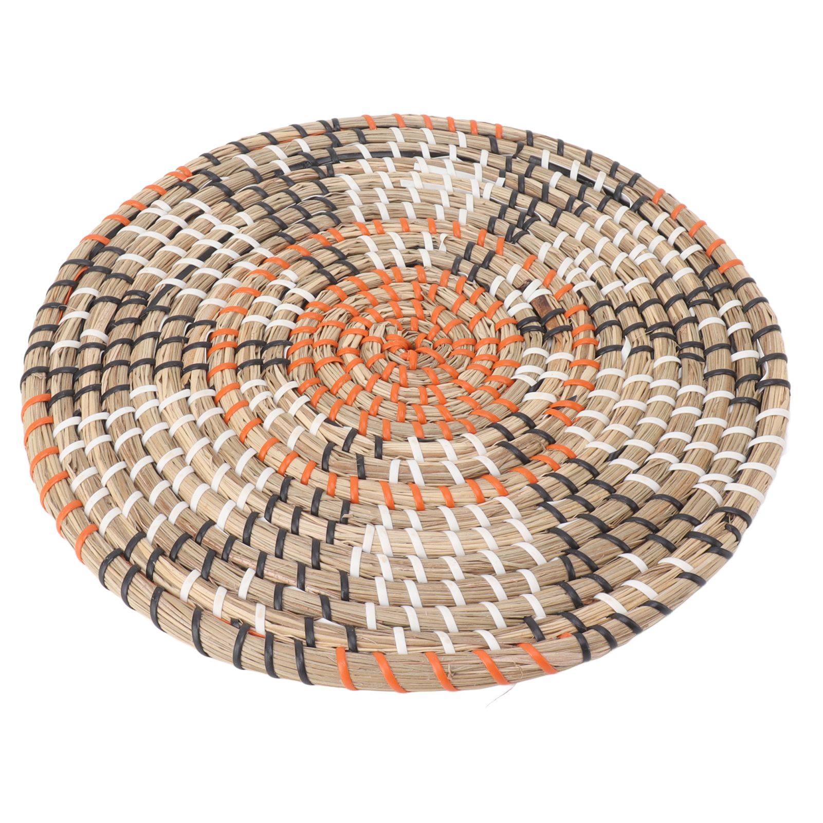 Grass Woven Placemats Nordic Style Innovative Round Placemats for Dining Table Home Decor Wall Decor 30cm/11.8in — image 6