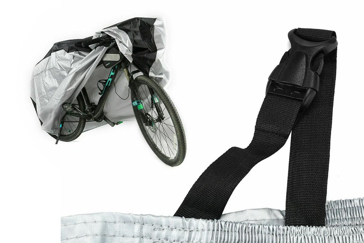 210D Waterproof Bike Cover with Lock Hole for Outdoor Storage - M — image 5