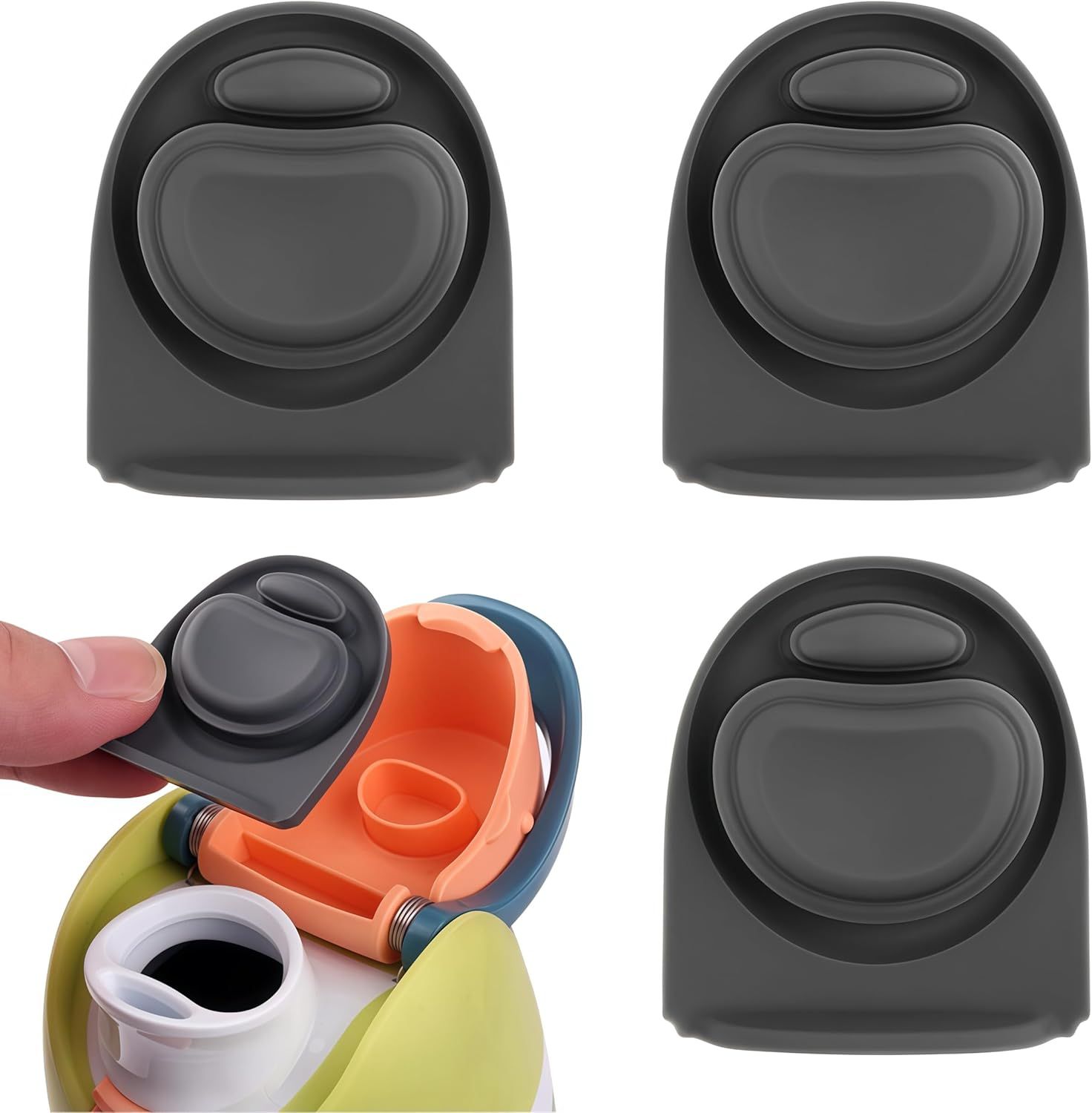 Rubber Seal Replacement Stopper, Silicone Cap Insert, Compatible with Owala Freesip Spout Lid-3 Pack Gasket Parts
