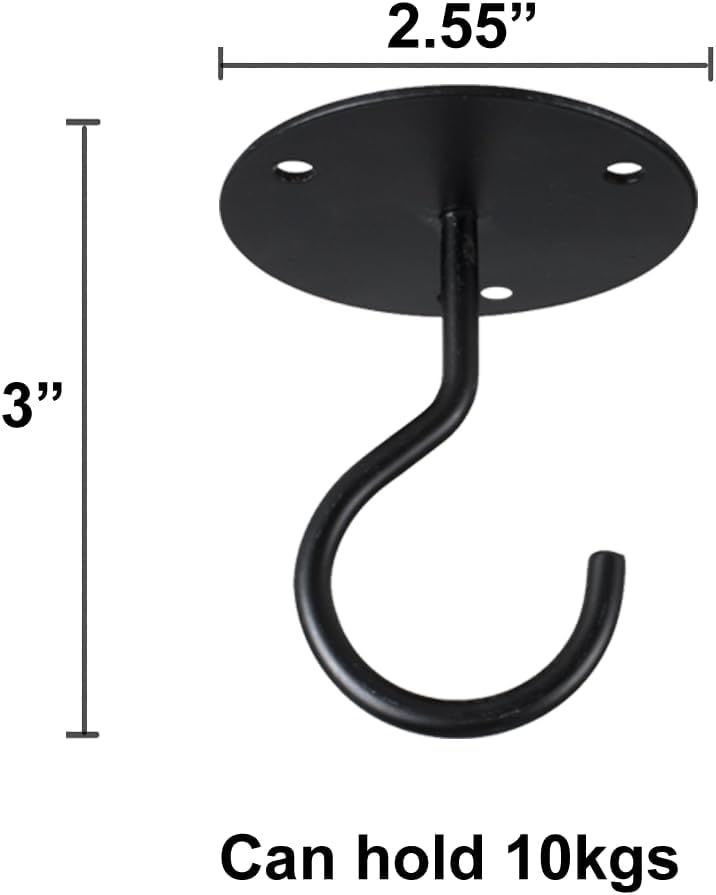 4Pack Ceiling Hooks for Hanging Plants - Heavy Duty Plant Hooks for Hanging Baskets,Lanterns,Wind Chimes,Planters,Plant Hanger Hook,Ceiling Plant โ image 2