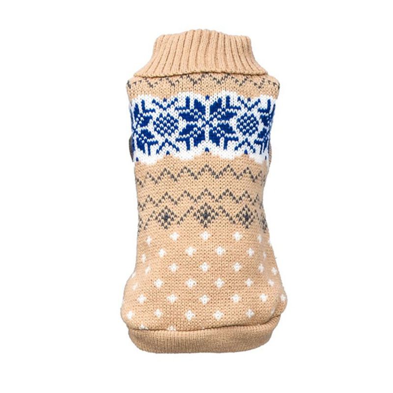 Soft Classic Sweater for Dogs and Cats with Snowflake Pattern, Size XS-XXL, Warm Winter Clothes for Small, Medium, and Large Pets M — image 4