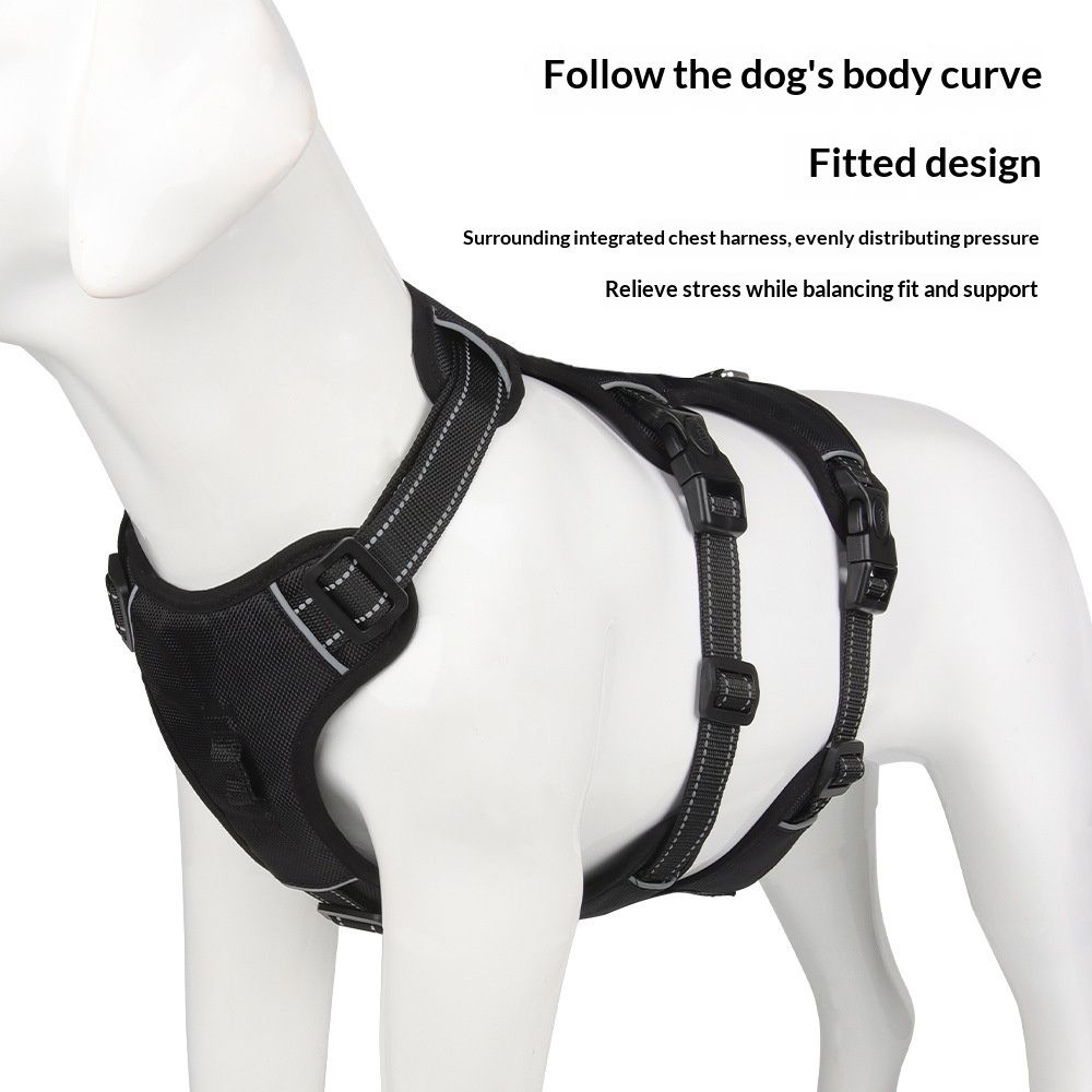 Escape Proof Dog Harness, No Choke No Pull Dog Vest Harness, Breathable Soft Padded Oxford, Leash Clips for Small Medium Dogs, Black, M โ image 2