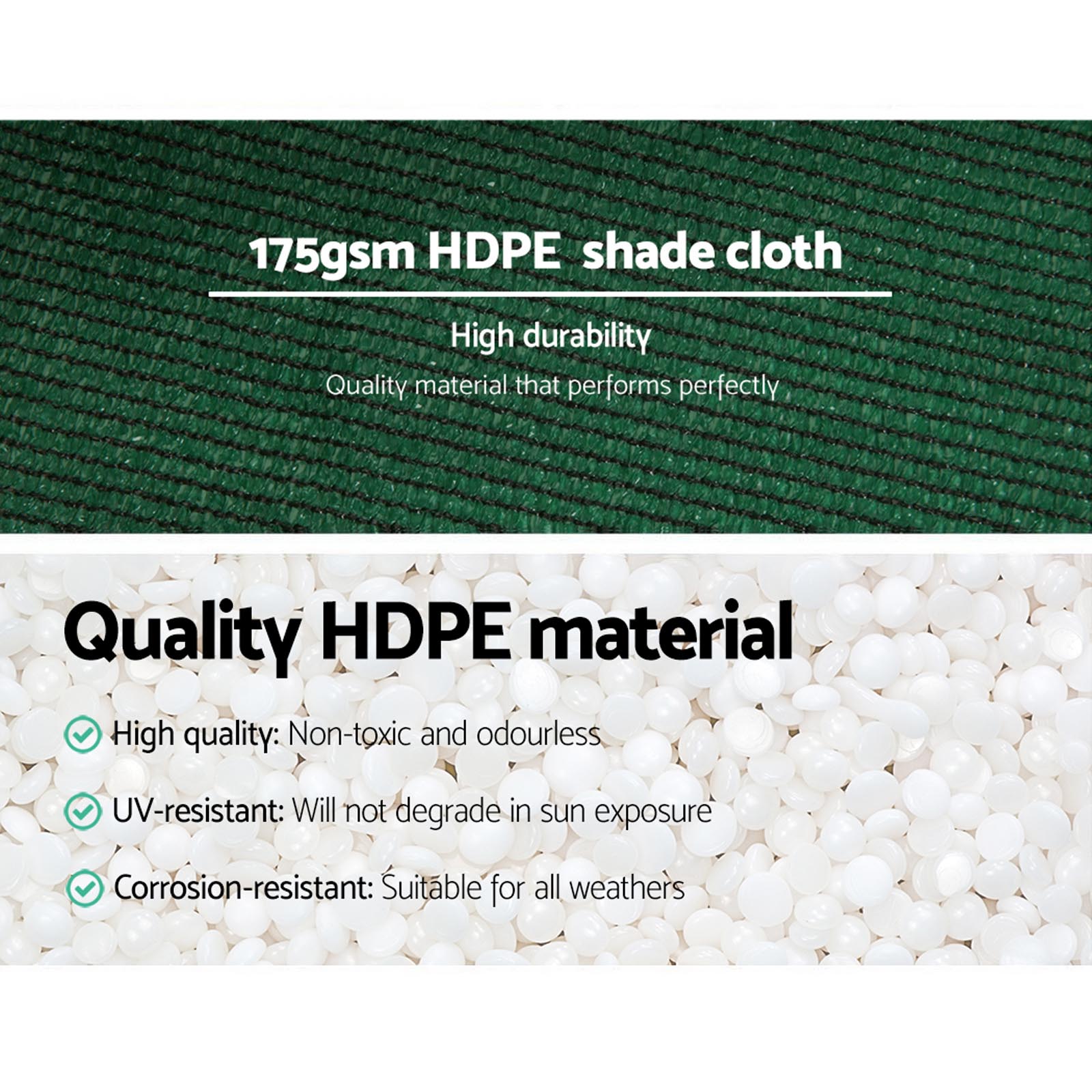 Instahut 70% Shade Cloth 3.66 × 30m Shadecloth Sail Heavy Duty Green — image 5