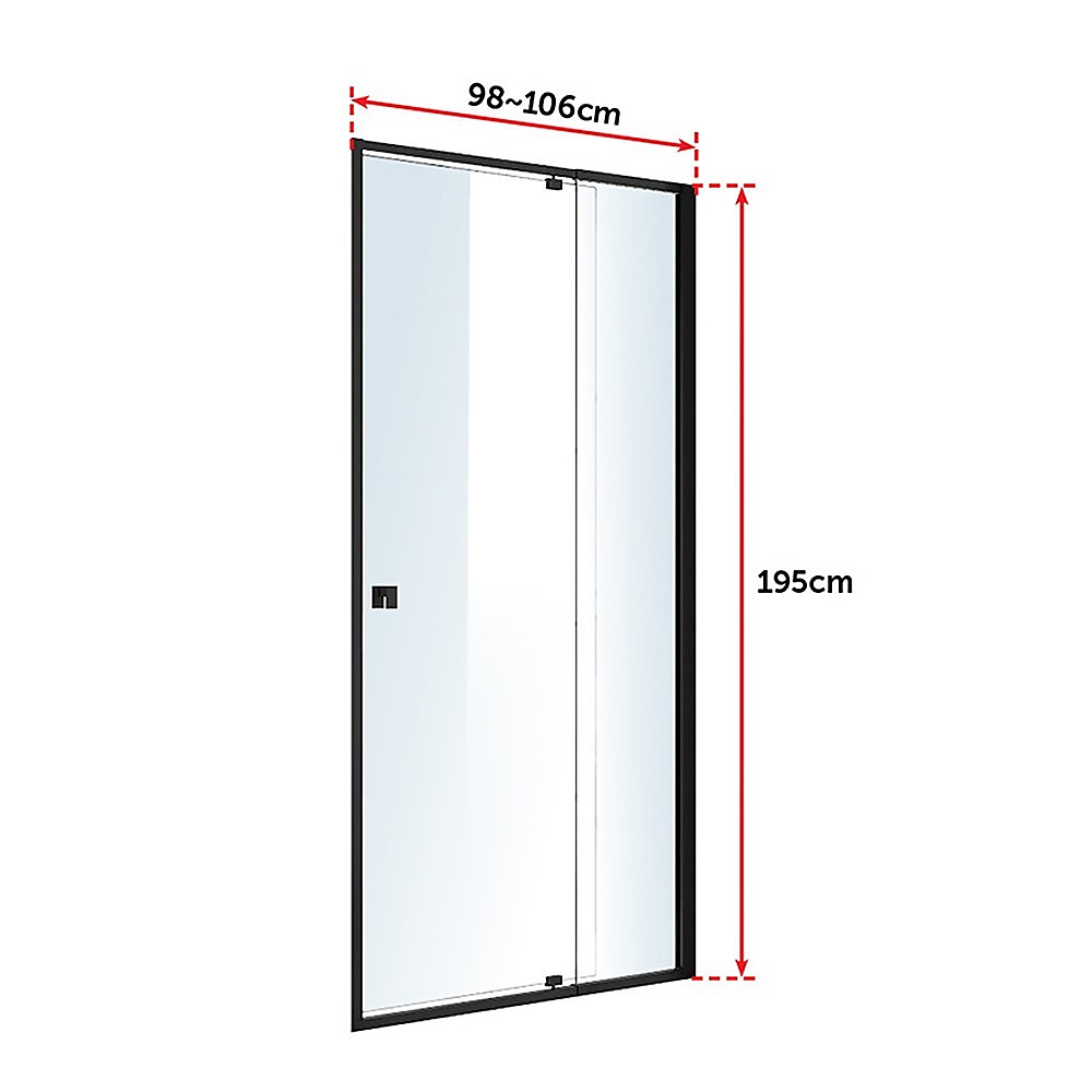 Adjustable Semi Frameless Shower Screen (98~106) x 195cm Australian Safety Glass โ image 6