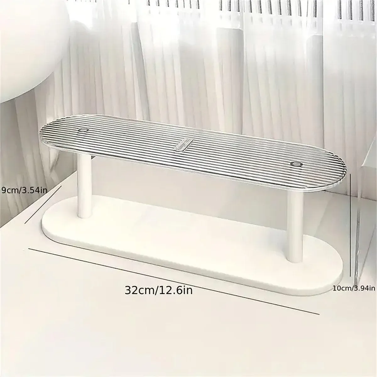 Desktop Organizer Rack 2 Tier Storage Shelf Office Display Stand Space Saver — image 3