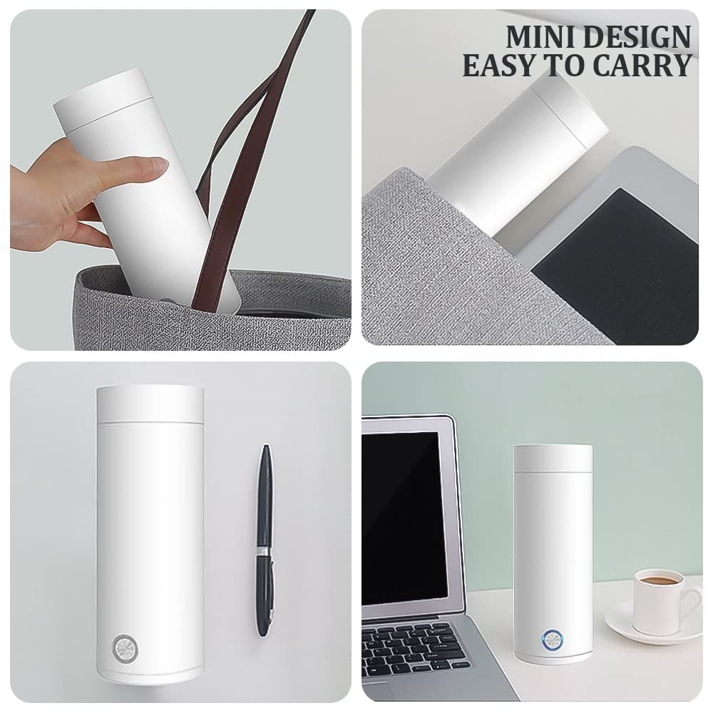 400ml Automatic Shut-Off Portable Electric Kettle, Stainless Steel Liner Fast Boiling Bottle for Water, Tea, Coffee, Baby Milk — image 3