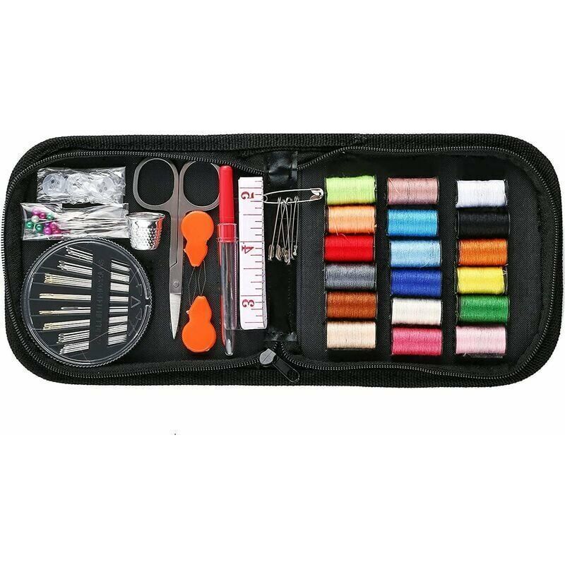 Mini Sewing Kit with 52 Sewing Accessories, 18 Thread Spools with Black Sewing Box for Beginners Kids Travelers Sewing Machine Adults Girls (Small) โ image 5
