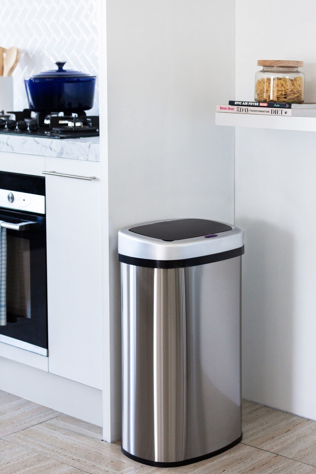 50L Stainless Steel Motion Sensor Rubbish Bin — image 3