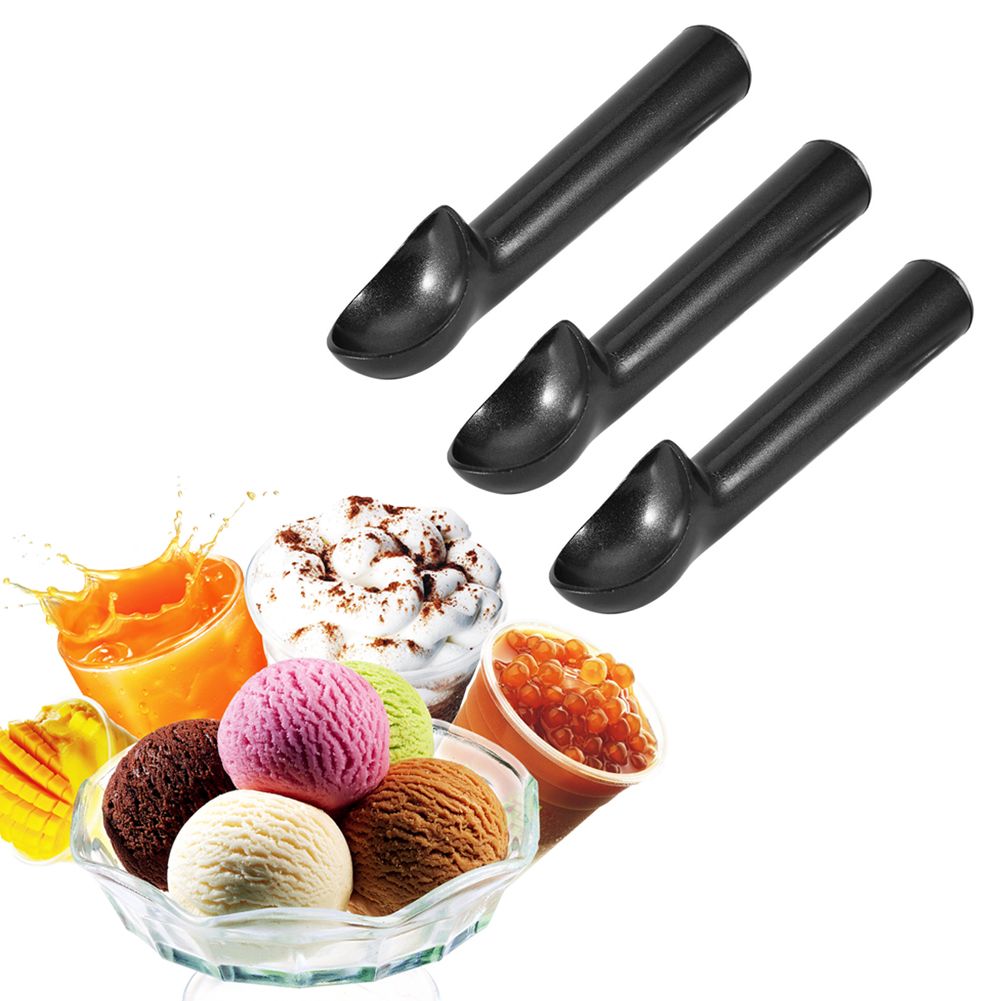 Portable Metal NOn stick Anti feeze Ice Cream Scoop Spoon Kitchen Tool (Matte Black) โ image 5