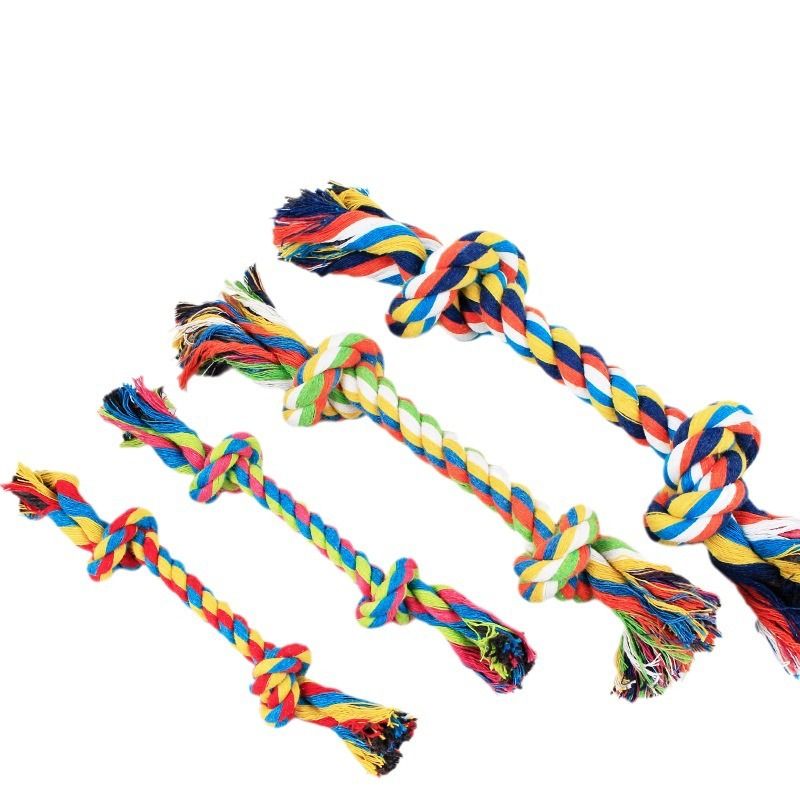 Cotton Rope Knot Pet Toy Dog Teething Small Random Color Large size 28cm100g โ image 3