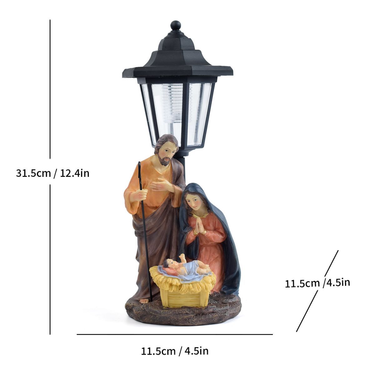 Resin Hummingbird Solar Lamp Outdoor Garden Sculpture Couple Hummingbird - Multi-color - Size 43 — image 6