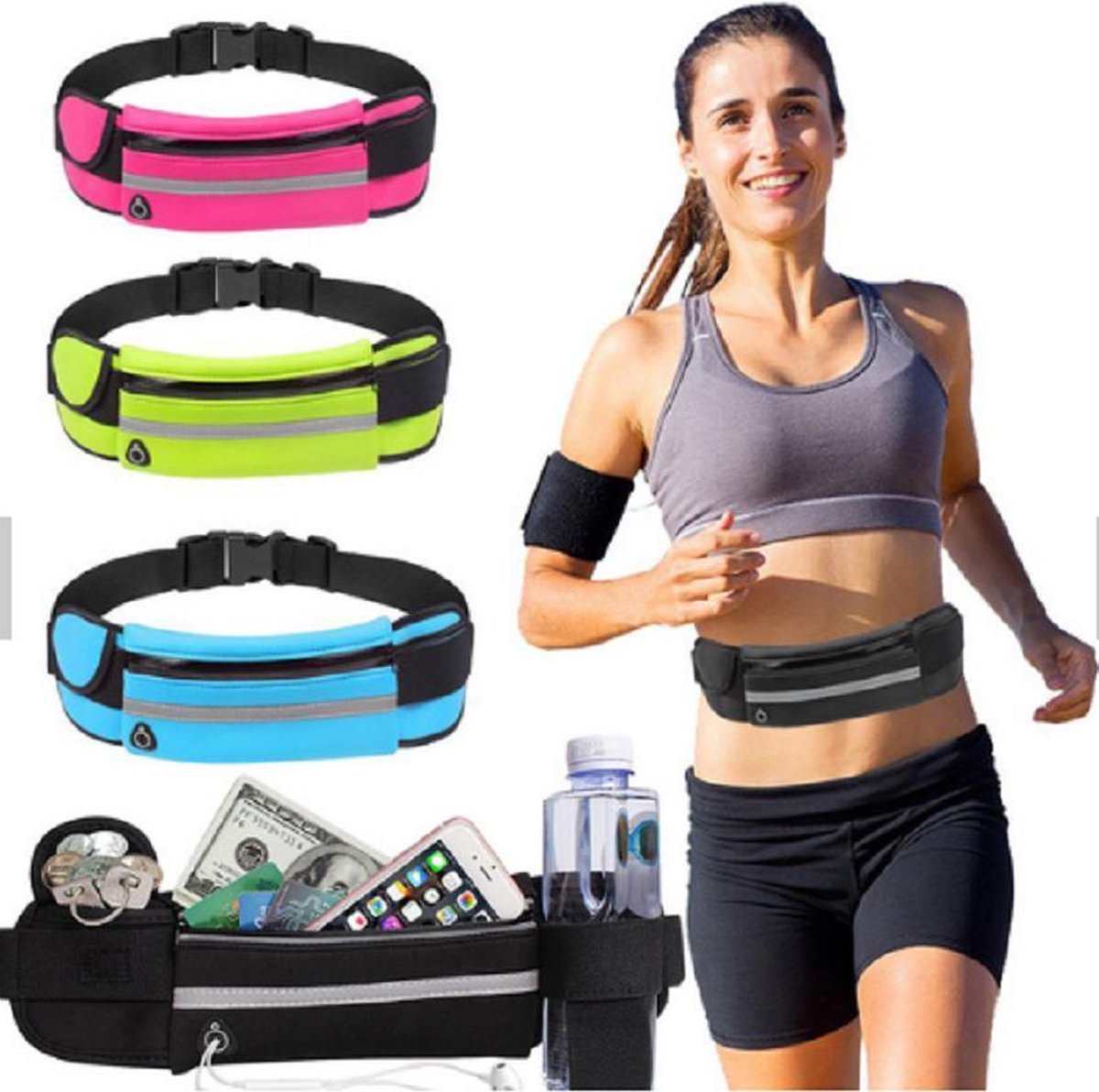 Waist bag - Sports - Fitness - Running - Adults - Neon yellow — image 2