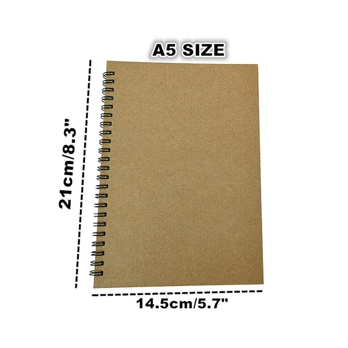6pcs A5 Spiral Notebook Homework Exercise Book Durable Notepad for School Office — image 3