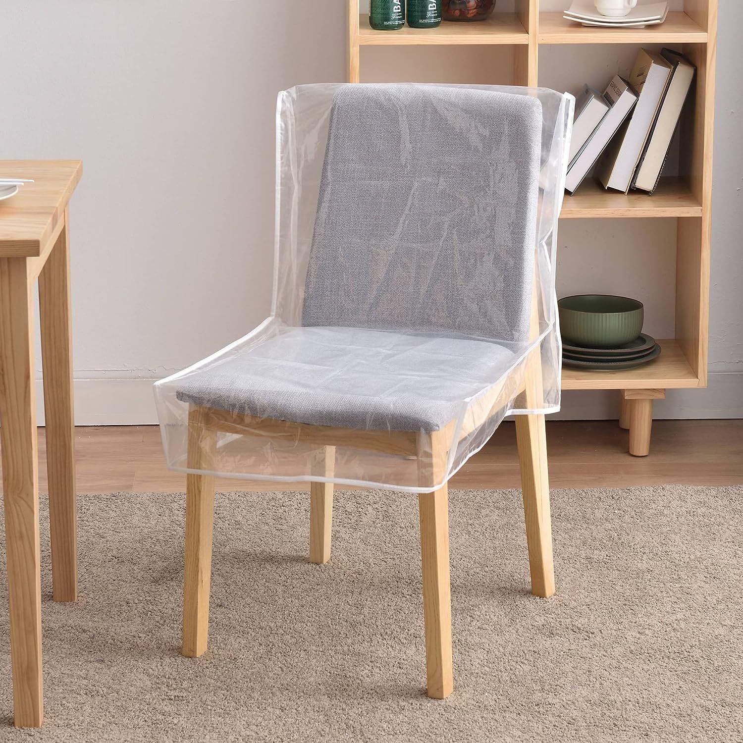 Dining Room, Waterproof Clear Seat Chair Protector Cover with Backrests, Protect The Chair from Stains — image 2