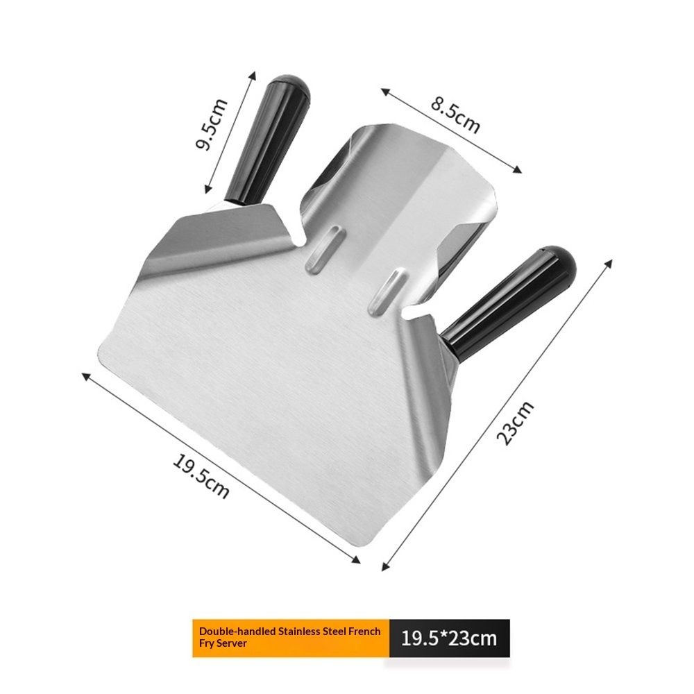 Stainless Steel French Fry Bagger Scoop Chip Popcorn Bagger Ice Candy Snacks Desserts Scooper, Right Handle — image 5