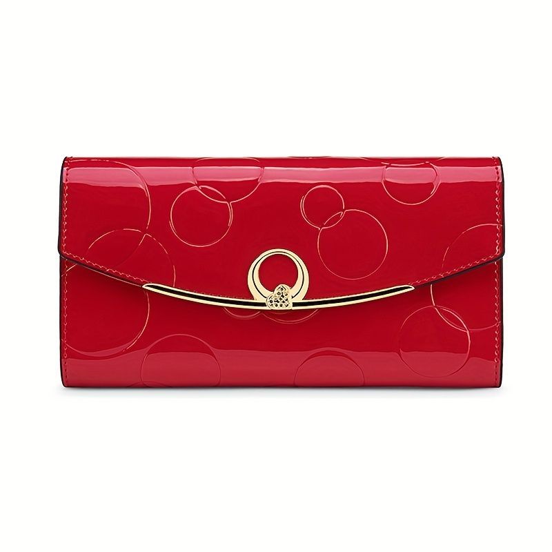 Women'S Genuine Leather Wallet Long Wallet Clutch Large Capacity Wallet - Burgundy - Size m โ image 5