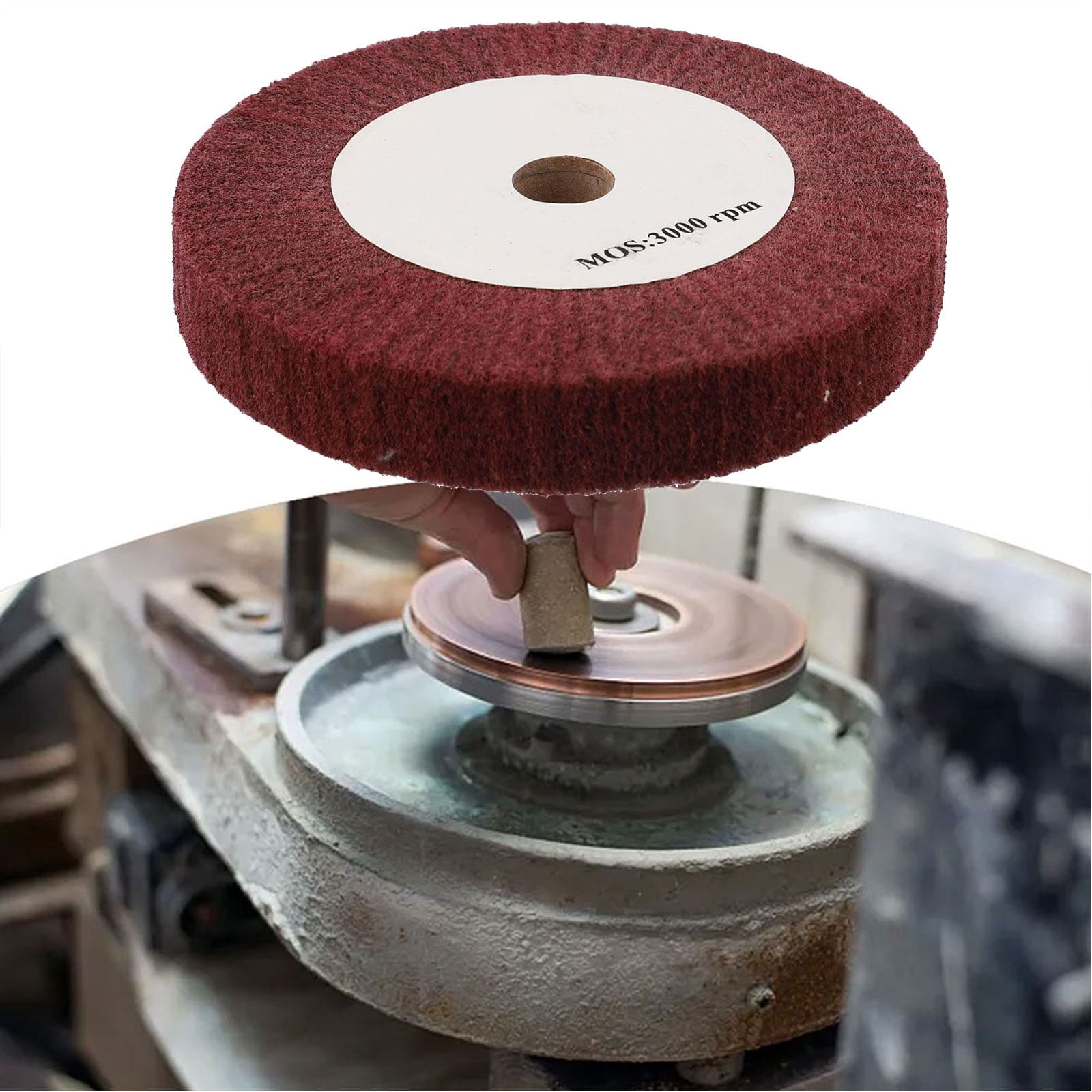 4”~12“ Nylon Fiber Flap Polishing Wheel Disc Non-Woven Abrasive Buffing 320-Grit 125Mm Smile Home 150Mm — image 6