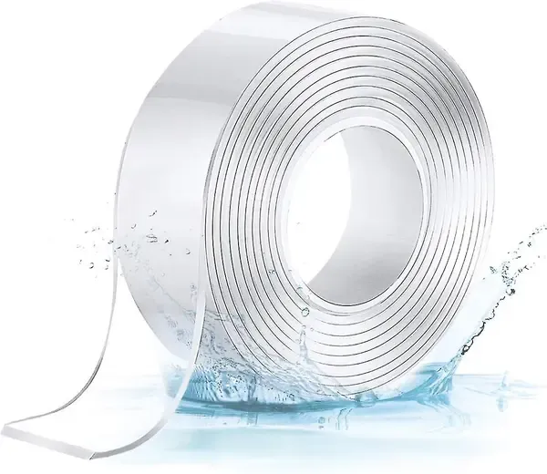 Clear Double-Sided Nano Tape, Washable Reusable Strong Adhesive Mounting Tape for Home, Office, Wall Decor and Craft Projects