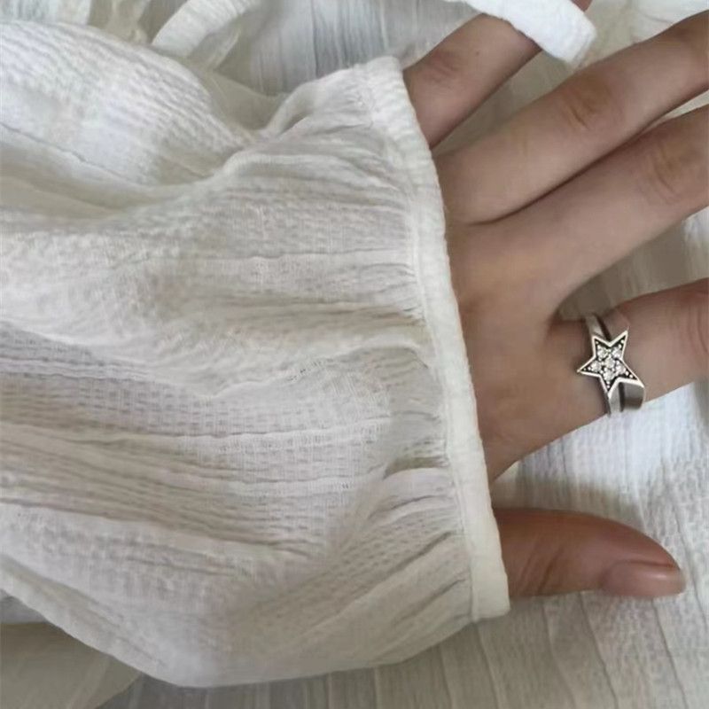 Fashion Pentagram Geometric Star Ring For Women Adjustable Finger Ring Jewelry Vintage Irregular Aesthetics Y2k Accessories — image 4