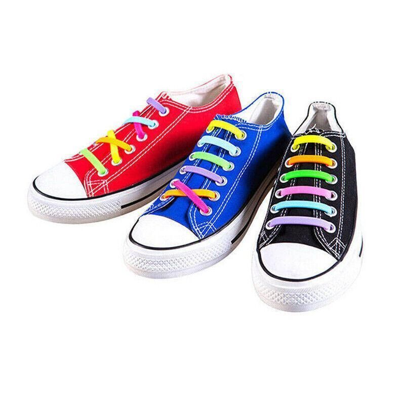 No Tie Elastic Silicone Shoe Laces 16PCS Shoelaces for Sneakers and Runners - Colours 16PCS — image 4