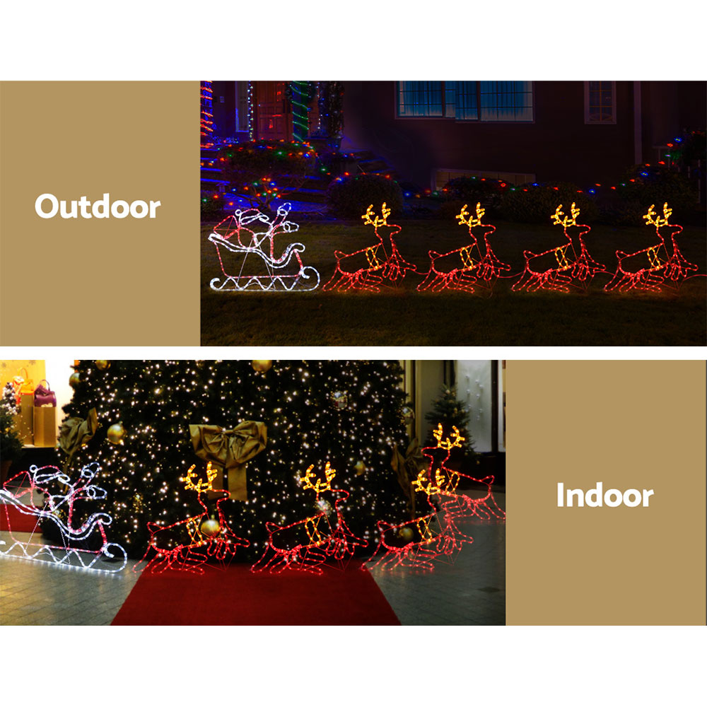 1X Christmas Lights Reindeer Sleigh 806 LED Decorations Jingle Jollys โ image 6