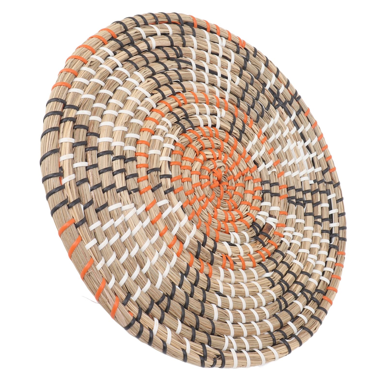 Grass Woven Placemats Nordic Style Innovative Round Placemats for Dining Table Home Decor Wall Decor 30cm/11.8in — image 5