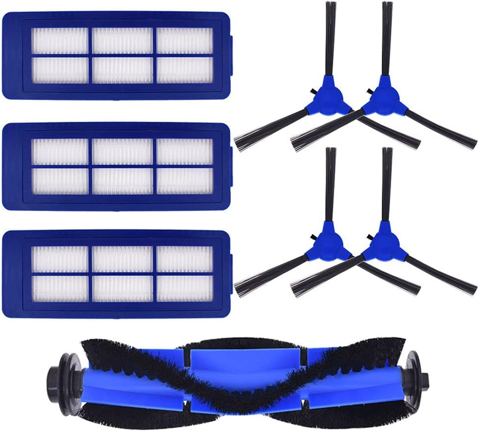 Replacement Parts Compatible or euy Robovac 11S Max,15C Max, G10, G20, G30, G30 Edge/Hybrid, Accessories with 1 Rolling Brushes Rollers 3 HEPA ilters 4 Side