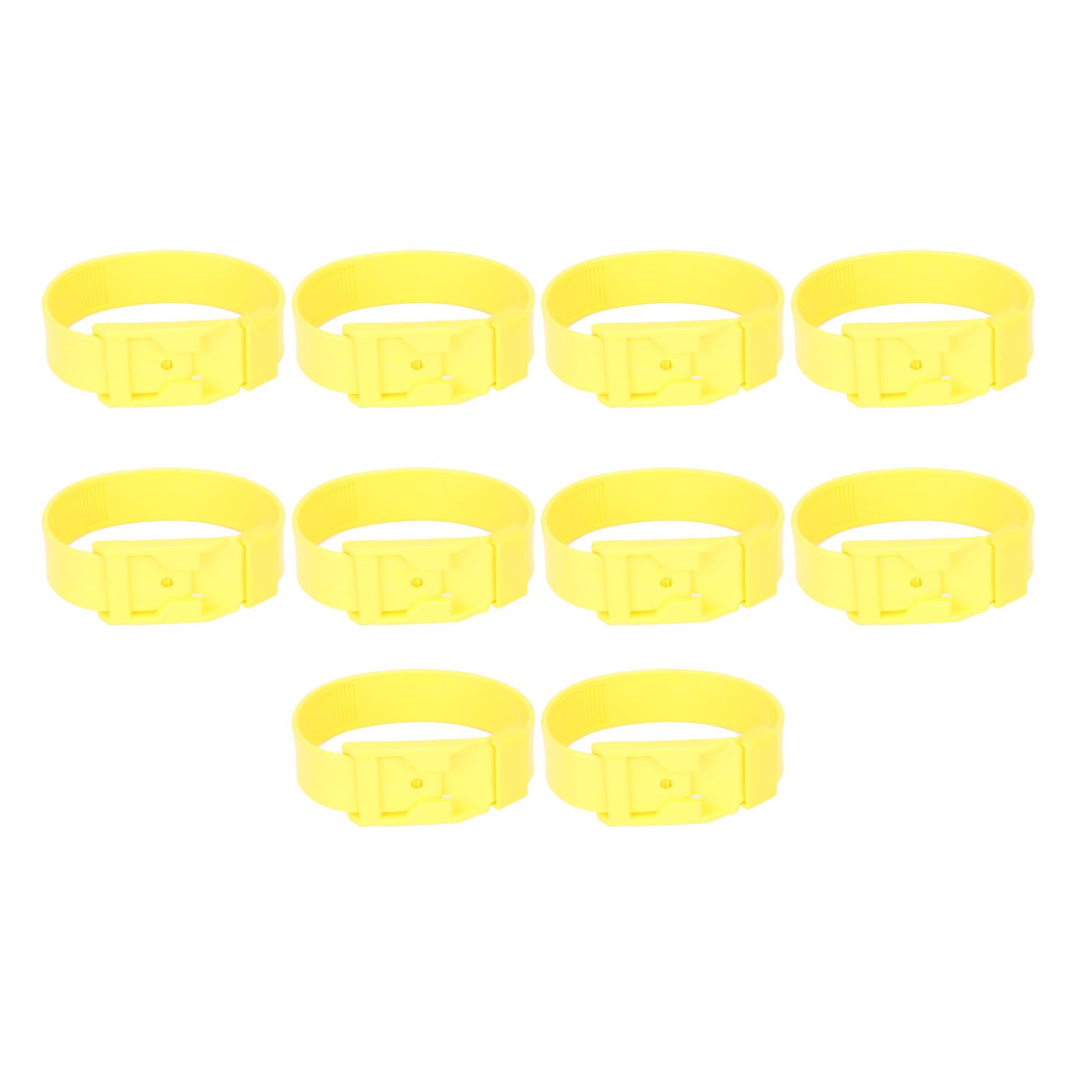 10Pcs Goat Collar Sheep Identification Bands Livestock Marking Ring Farming Equipment 36cm Yellow