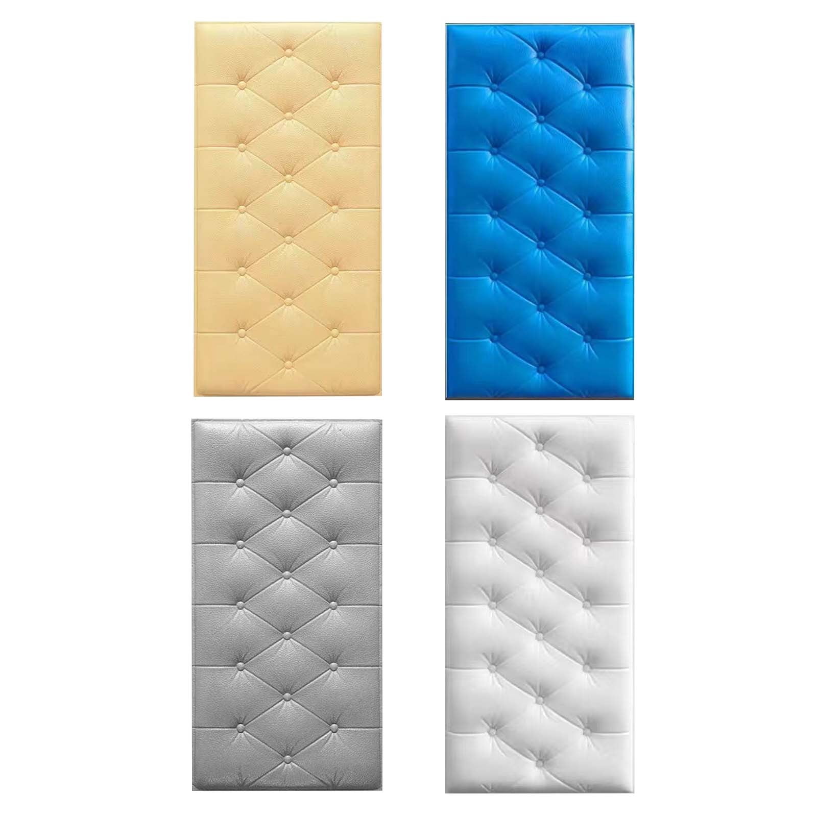 1Pcs 3D Anti Collision Wall Padding For Bedroom,Self Adhesive Peel And Stick Headboard Padded Wall Cushion Upholstered Self-Adhesive Wall Panels Playroom â image 3
