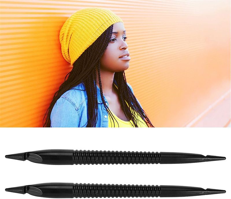Double Ended Crochet Hooks, Needle Double Headed Crochet Hook Styling Durable Hair Making Interlocking Tool for(2PCS) — image 2