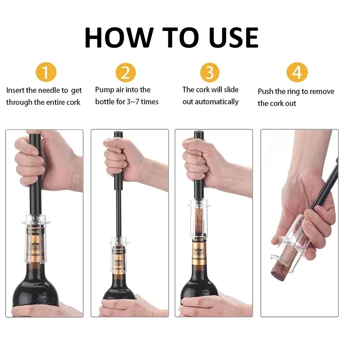 4PCS Wine Bottle Opener Set for Home Bar Kitchen Wine Lovers Birthday Gift โ image 4