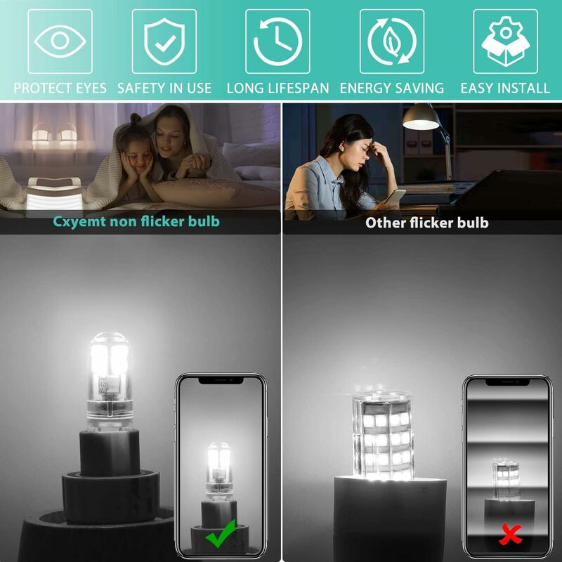 G9 LED Bulbs 1.5W Equivalent To 20W Halogen Light Cool White 6000K, Ac 220-240V, Non-Dimmable, Mini Incandescent Bulb — image 4