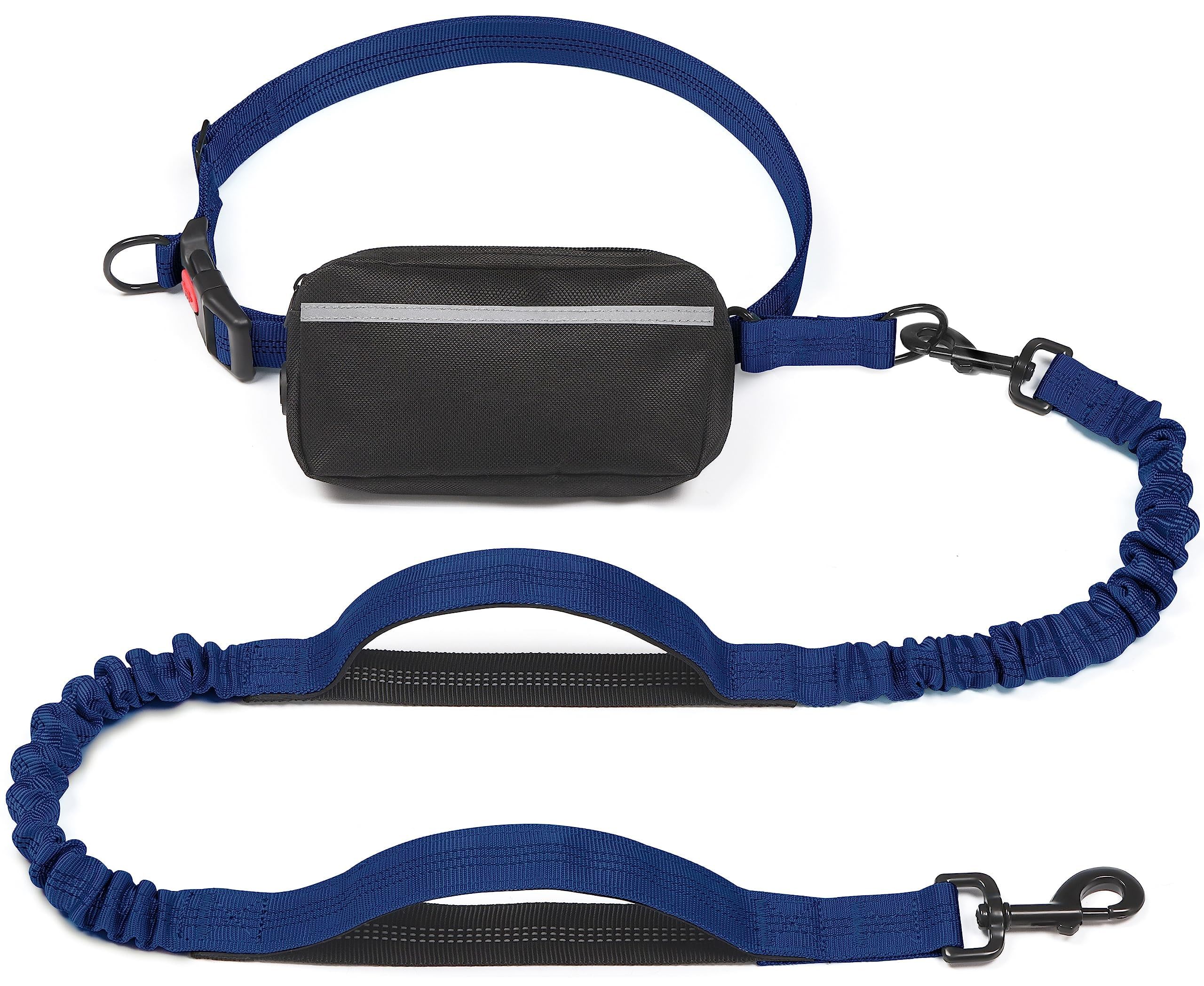Hands-Free Dog Leash with Waist Belt and Storage Pouch, Shock-Absorbing Bungee Leash for Running, Walking, and Outdoor Adventures, Reflective Safety Design for — image 6
