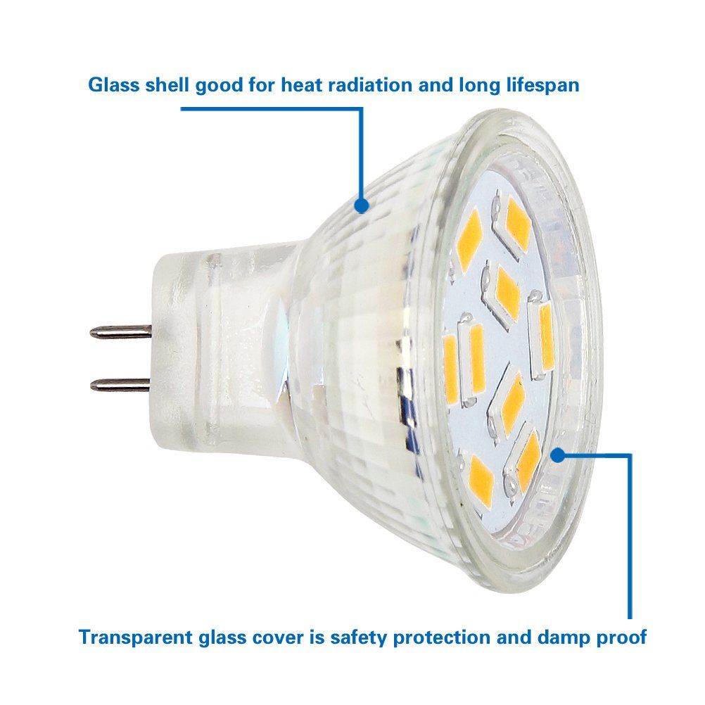MR11 GU4 Led Bulbs 3W 30W Halogen Replacement, Warm White 3000K Light Bulbs LED Light Spot (Pack of 4) — image 2