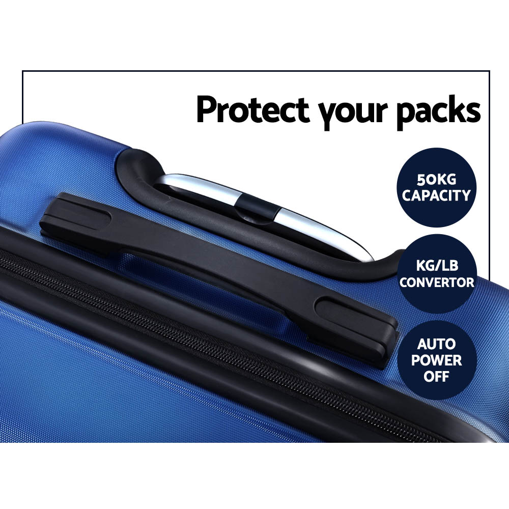 Wanderlite 2Set 20-28 Inch Luggage with TSA Lock Spinner Carry On Hard Shell Travel Suitcase Luggage Case Blue โ image 6