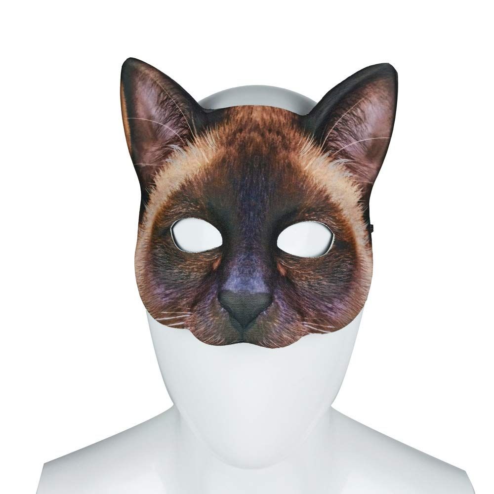 2Pcs Halloween Realistic Cat Masks Animal Cat Mask for Halloween Christmas Easter Novelty Costume Party Accessory — image 2