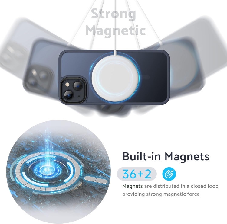 Compatible with iPhone 13 - MagSafe Case Shockproof Silicone Matte Blue โ image 5