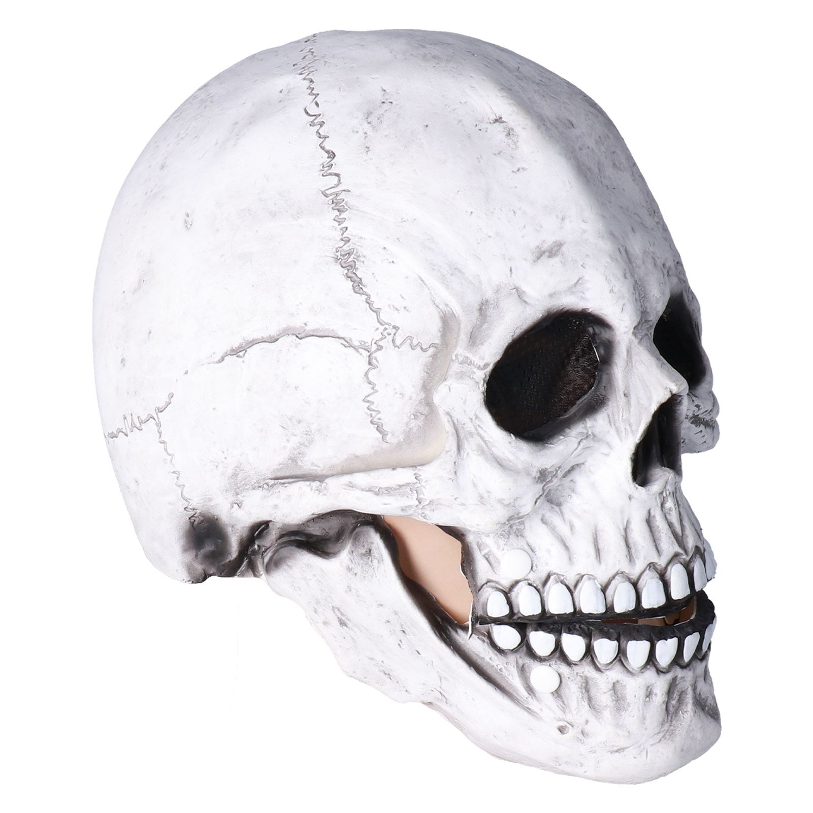 Halloween Skull Helmet Full Head Skull Mask Latex Cosplay Costume Horror Skull Mask for Festival PartyLight Grey โ image 3