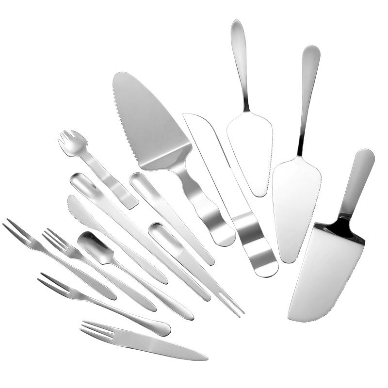 Island Qi Stainless Steel Fruit Fork Cake Knife Three-tooth fork — image 6