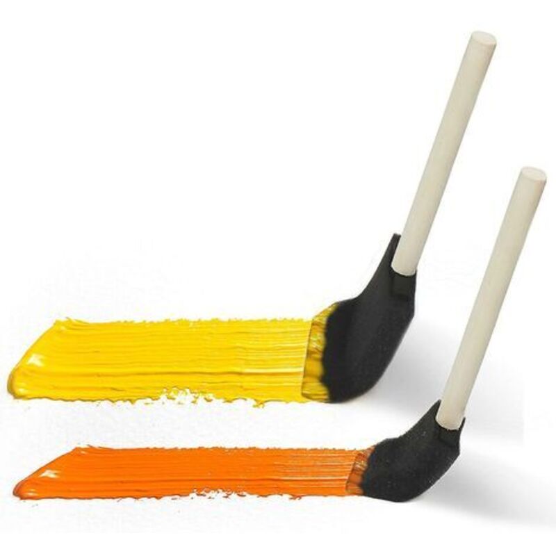 Foam Brushes (20 Pack) - Two Sizes - Sponge Brushes With Wooden Handle - Paint Stamp Brushes For Acrylic, Oil, Varnish — image 4