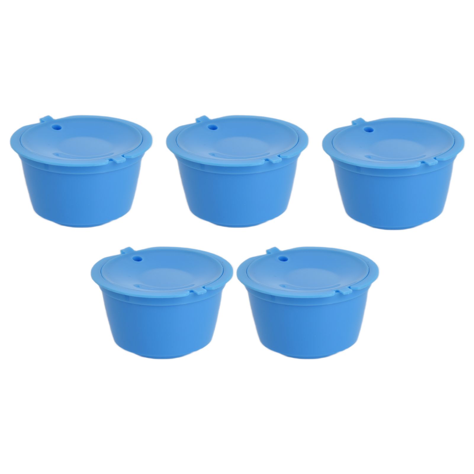 5Pcs 50ml Coffee Capsule Reusable Coffee Filter Cup with Spoon for DOLCE GUSTO Coffee MachineBlue โ image 4